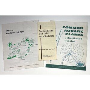 1970s Lot 3 Texas A&M Aquatic Farm Fish Pond & Plant Booklets Brochures EUC